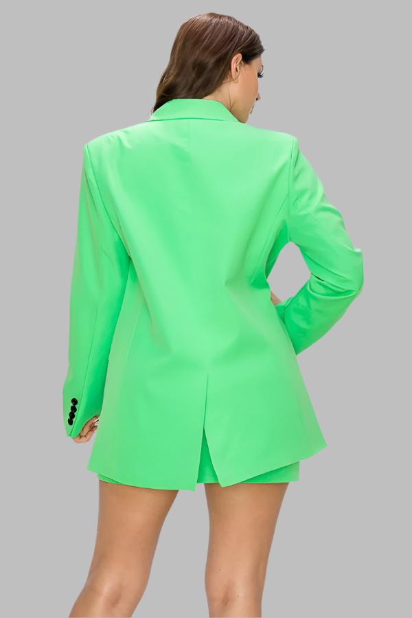 DOMINIQUE GREEN JACKET AND SKIRT SET