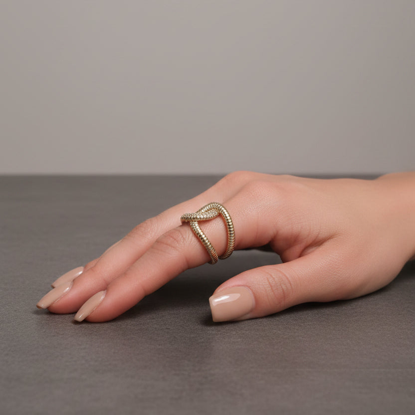 Woven Gold-Tone Ring