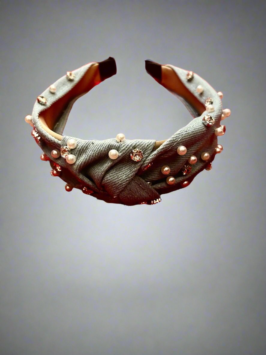 DENIM KNOTTED HEADBANDS