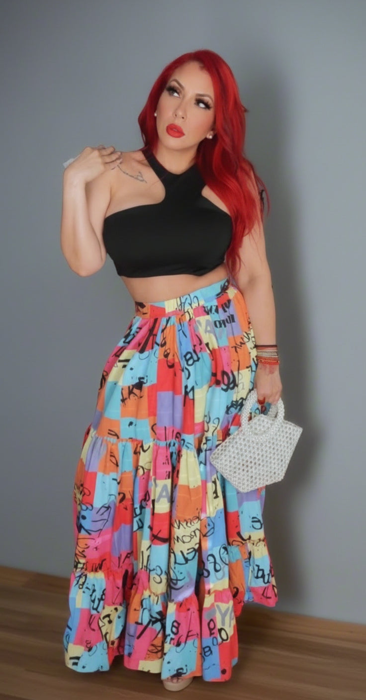 STATEMENT MULTICOLOR SKIRT