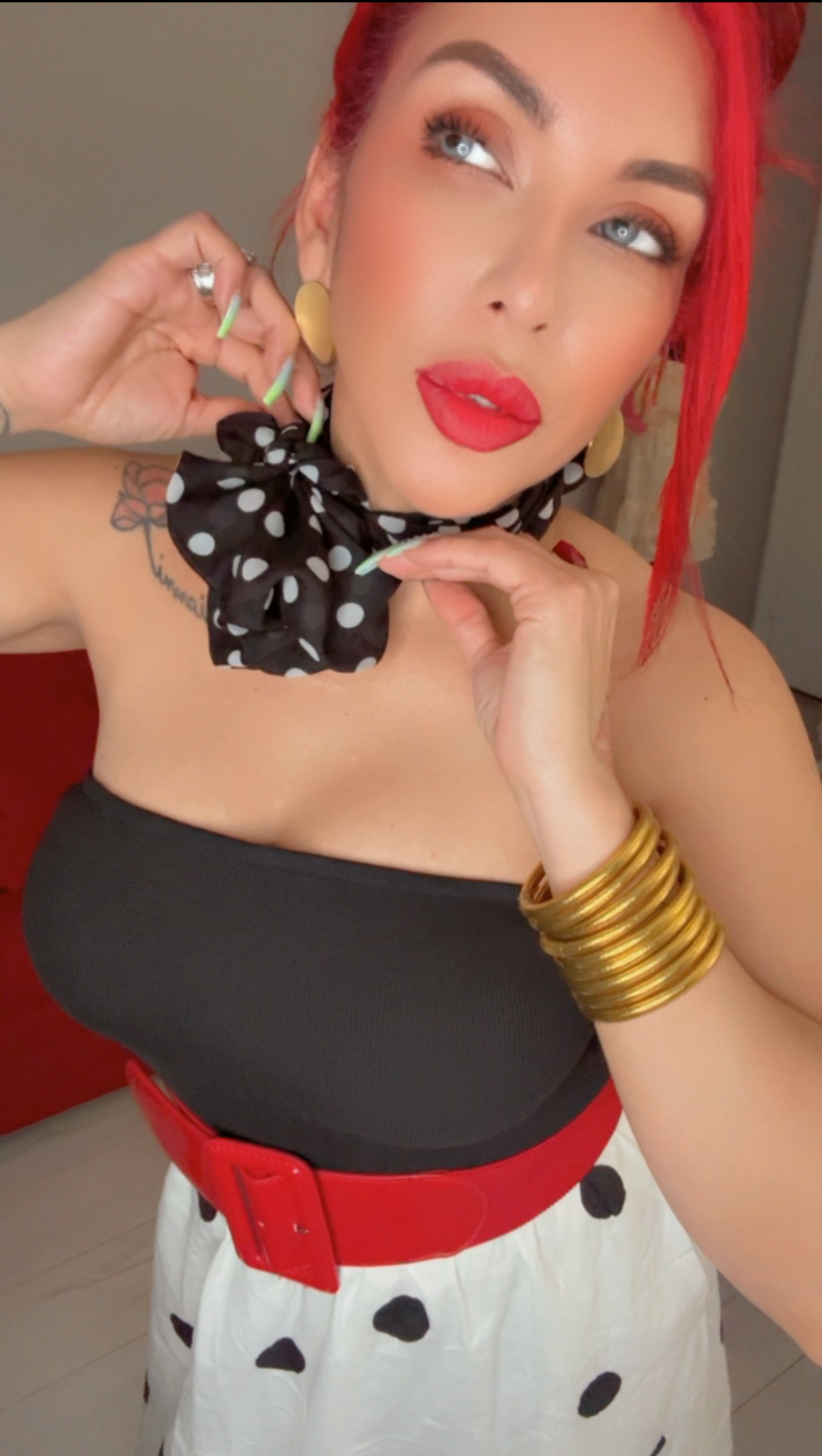 BRIGITTE POLKA DOT DRESS