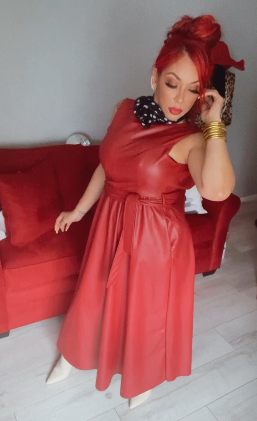 EMMA LEATHER DRESS