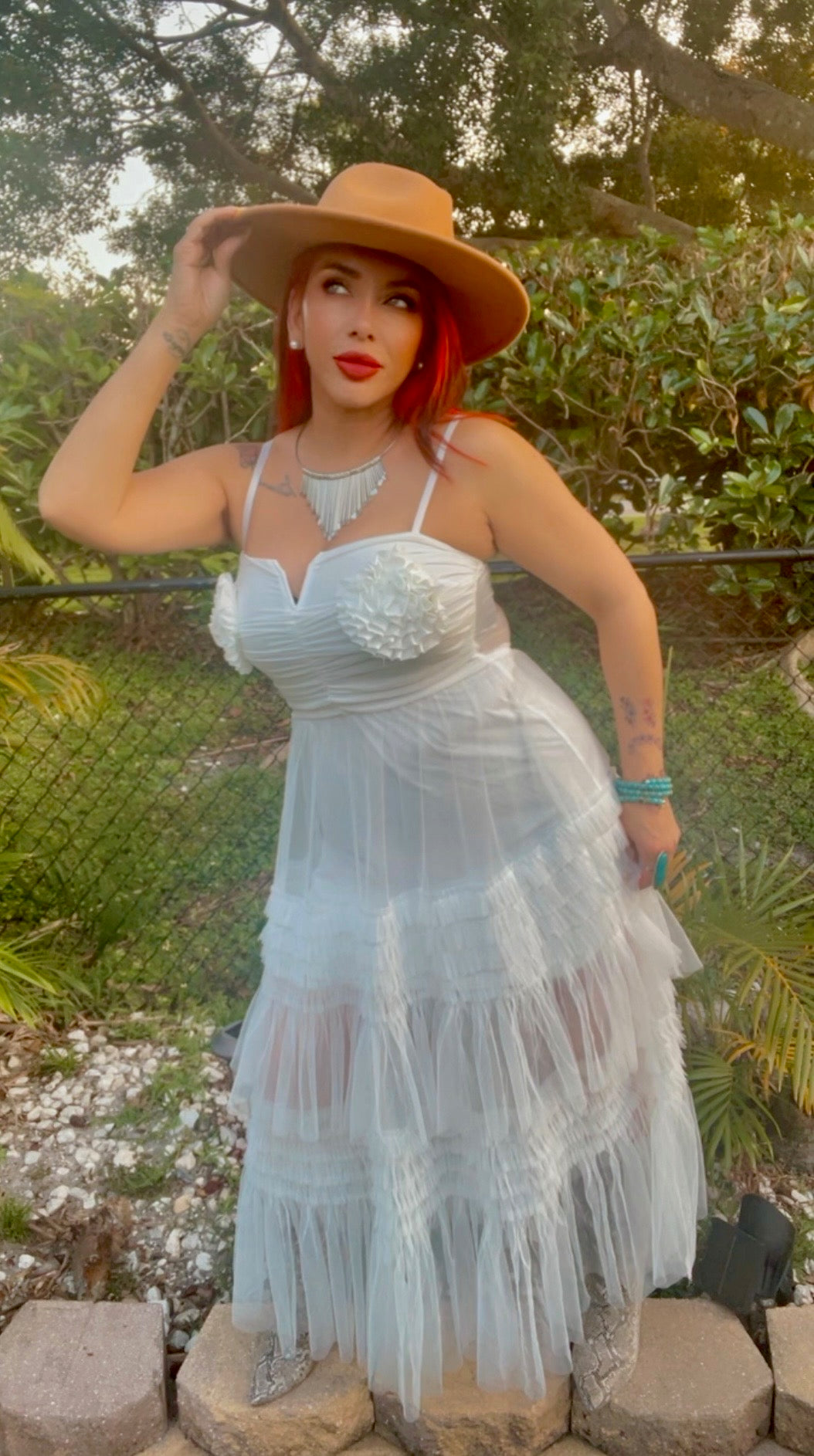 ROSIE WHITE MESH DRESS