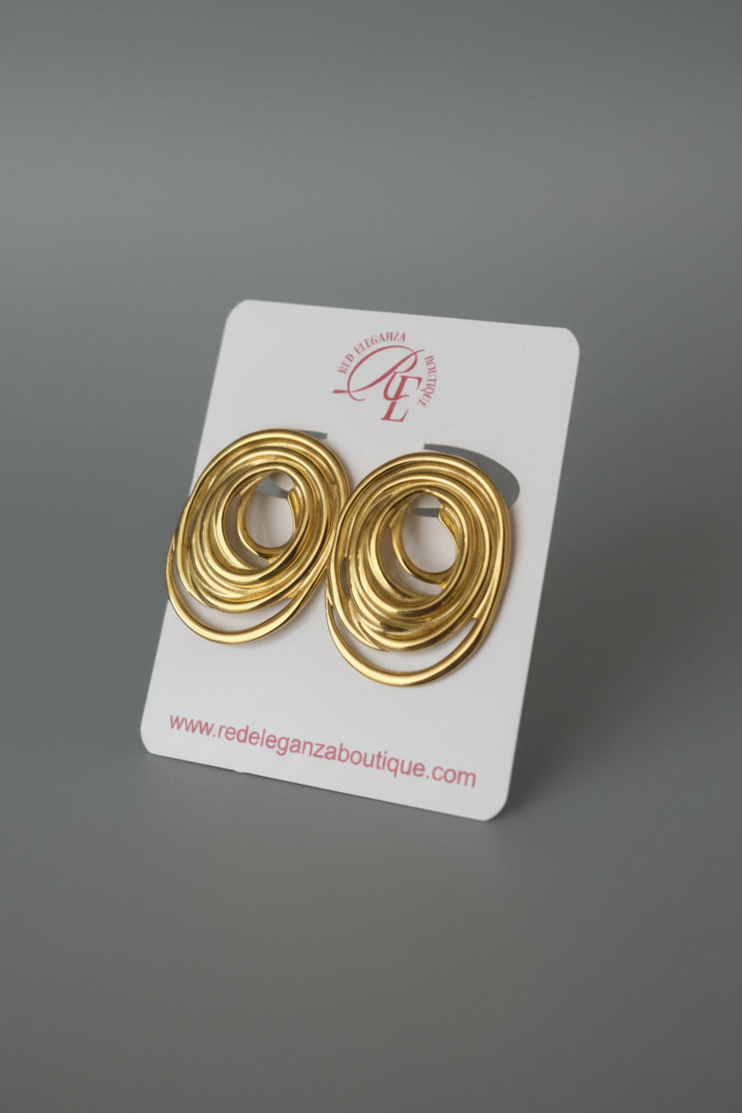 Swirl Gold-Tone Earrings