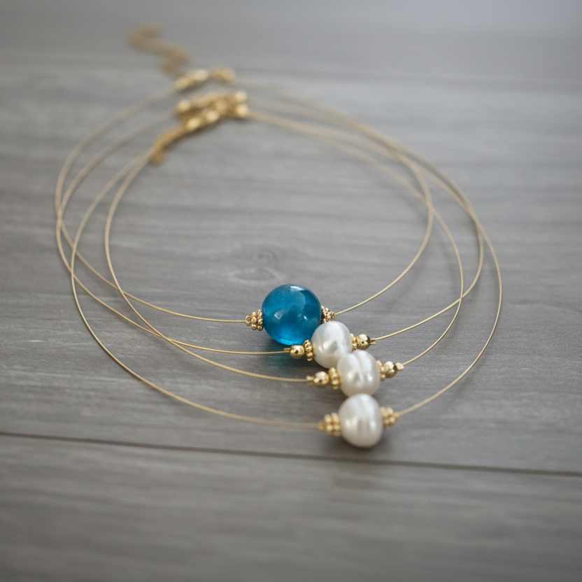 Faviola single bead Minimal Necklace