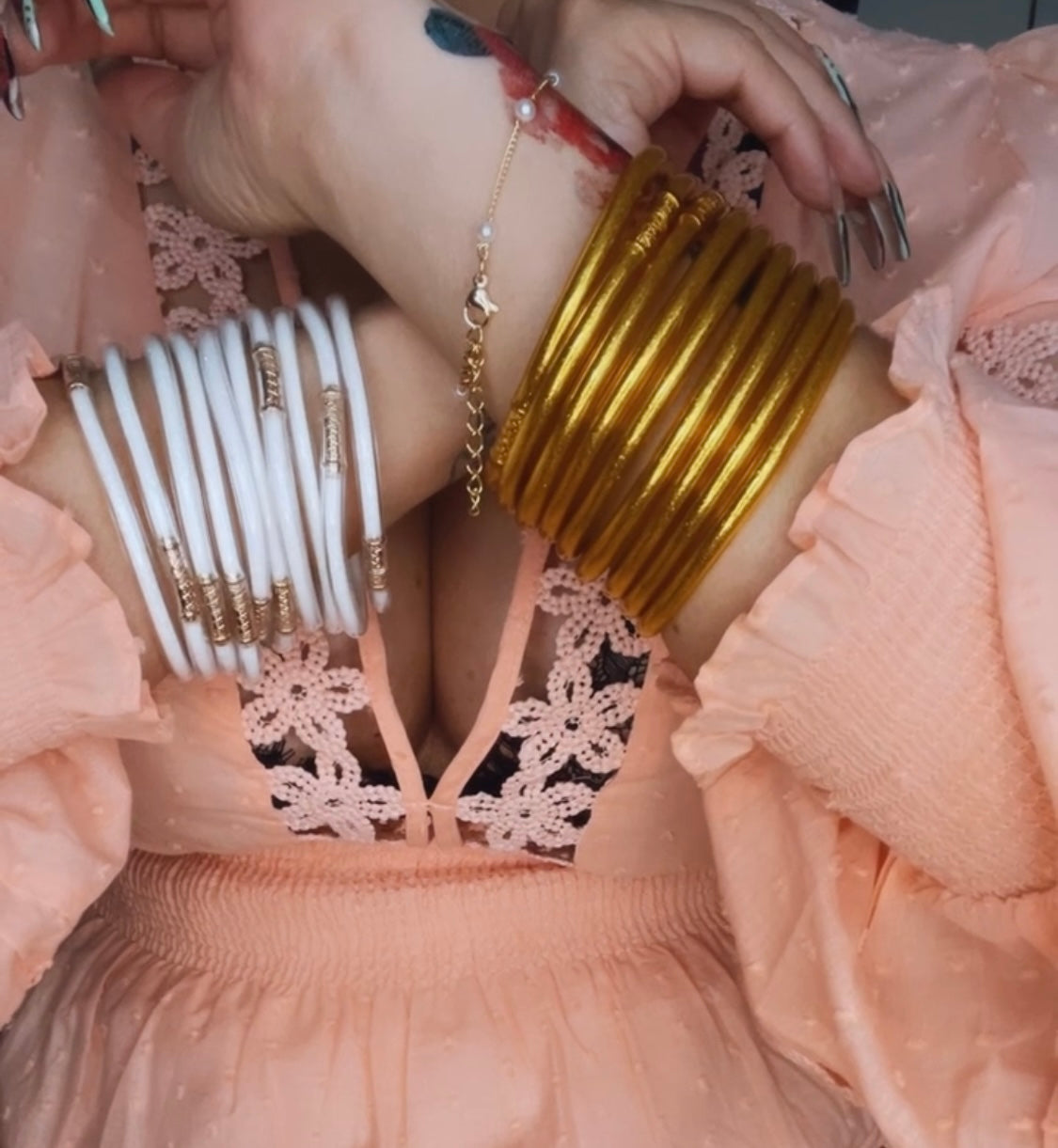 BELIEVE IN YOURSELF BANGELS (GOLD AND WHITE)