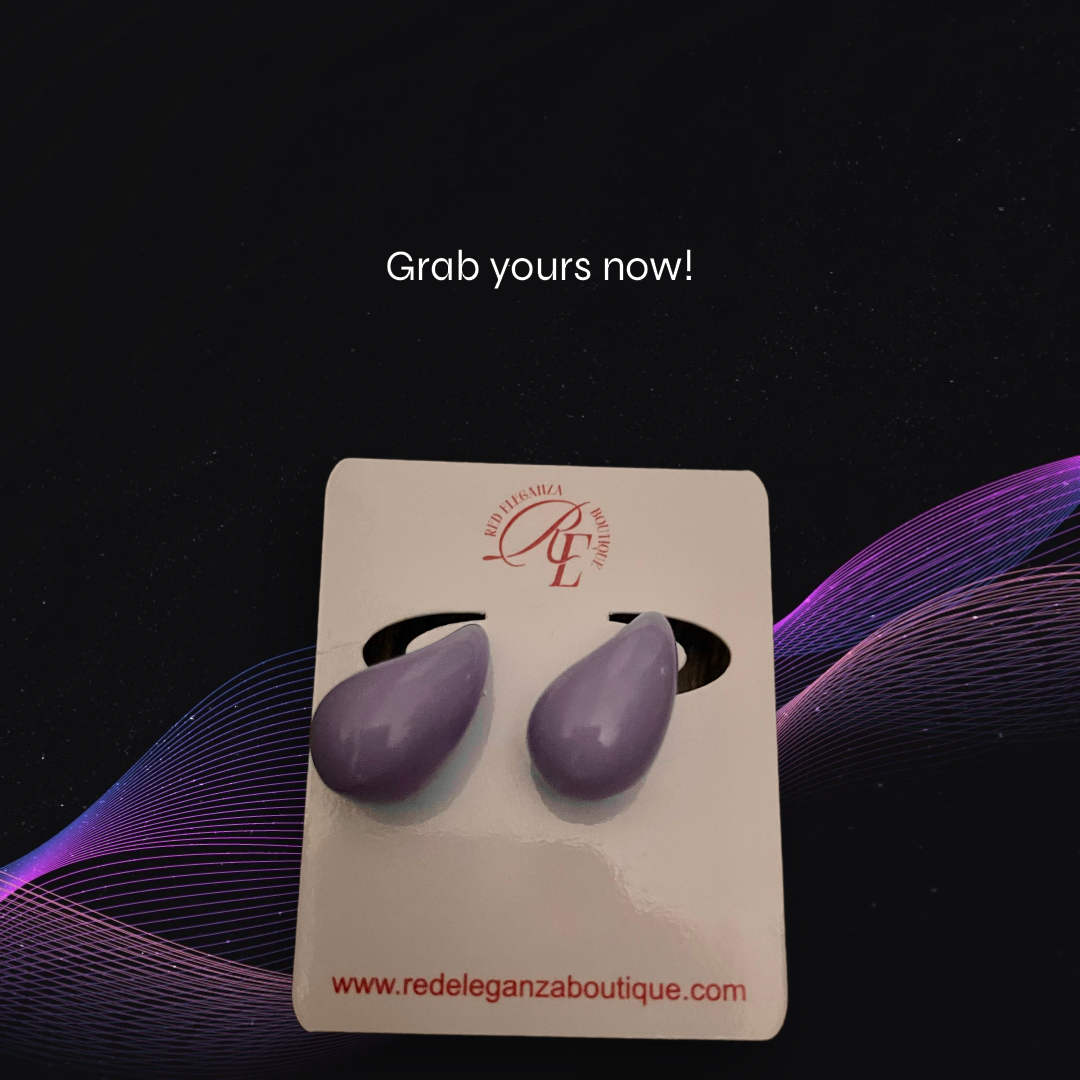 TEAR DROP EARRINGS (PINK, PURPLE and SILVER)