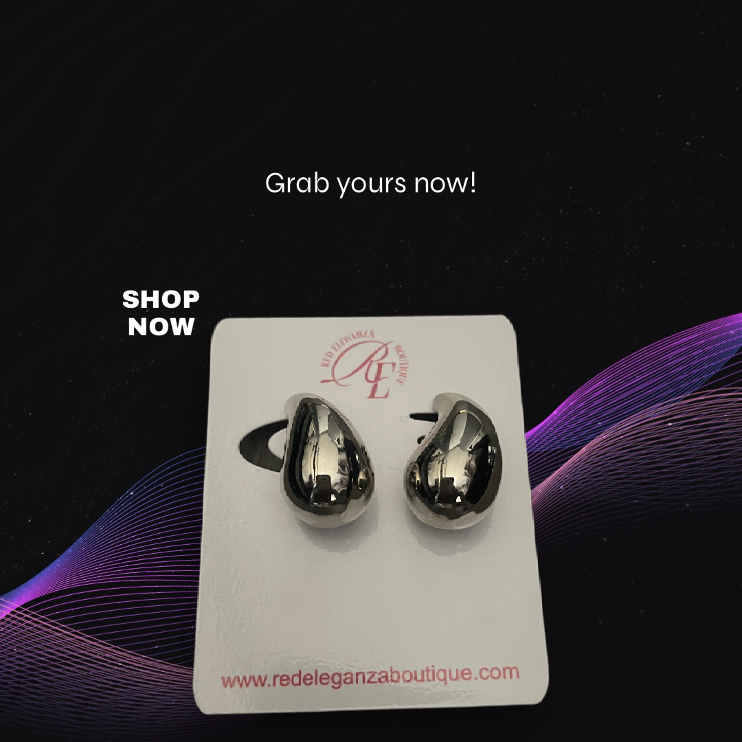 TEAR DROP EARRINGS (PINK, PURPLE and SILVER)