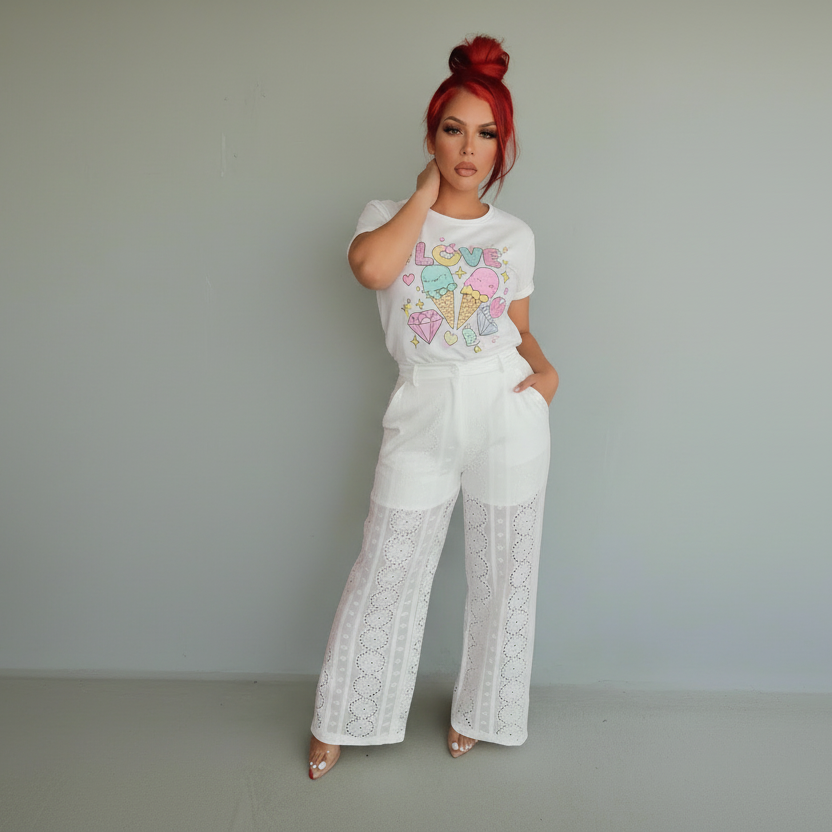 VENEZIA EYELET PANTS