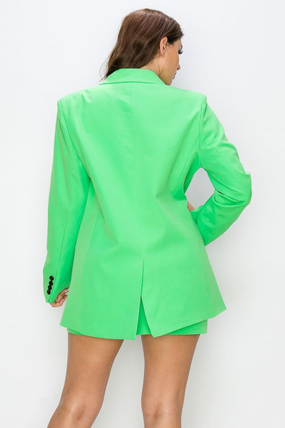 DOMINIQUE TWO PIECE SET JACKET AND SKIRT (GREEN)