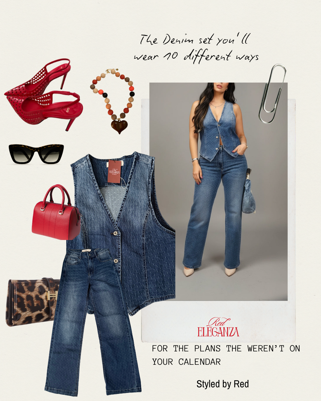 Textured Denim vest