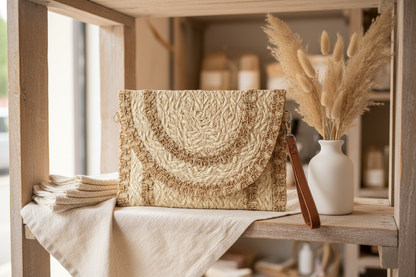 BOHO STRAW CLUTCH