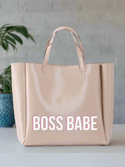 Boss Babe Tote Bag (Cream)