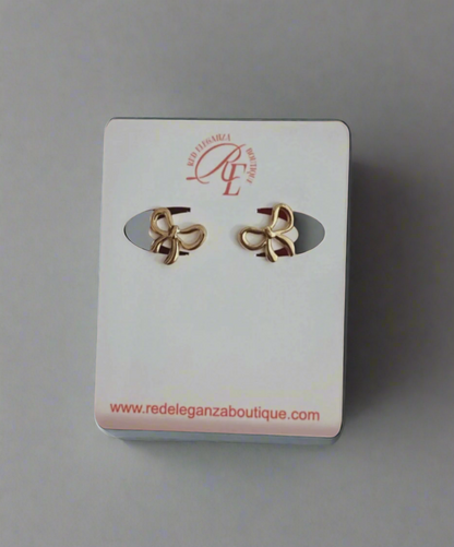 Gold Bow Earrings