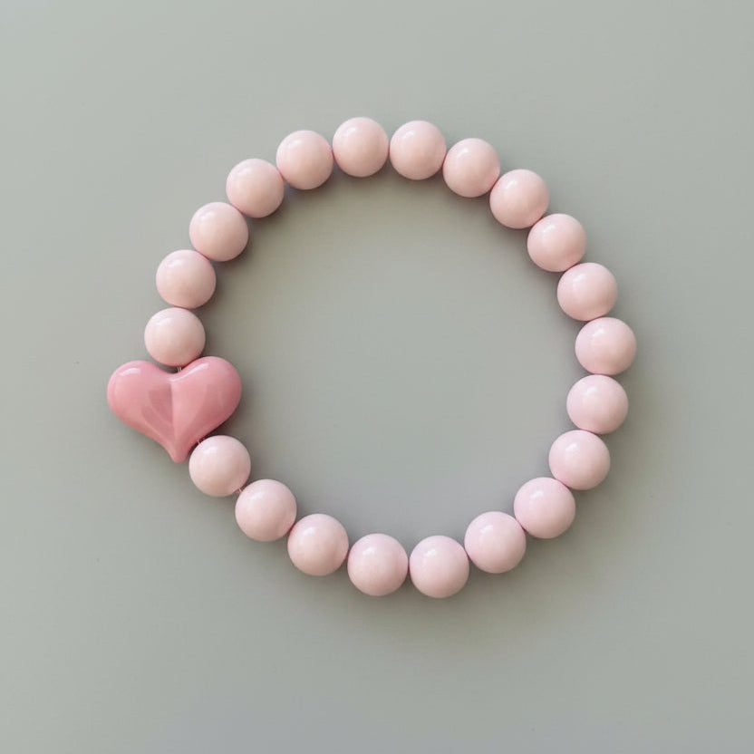 Statement Beaded Heart Necklace