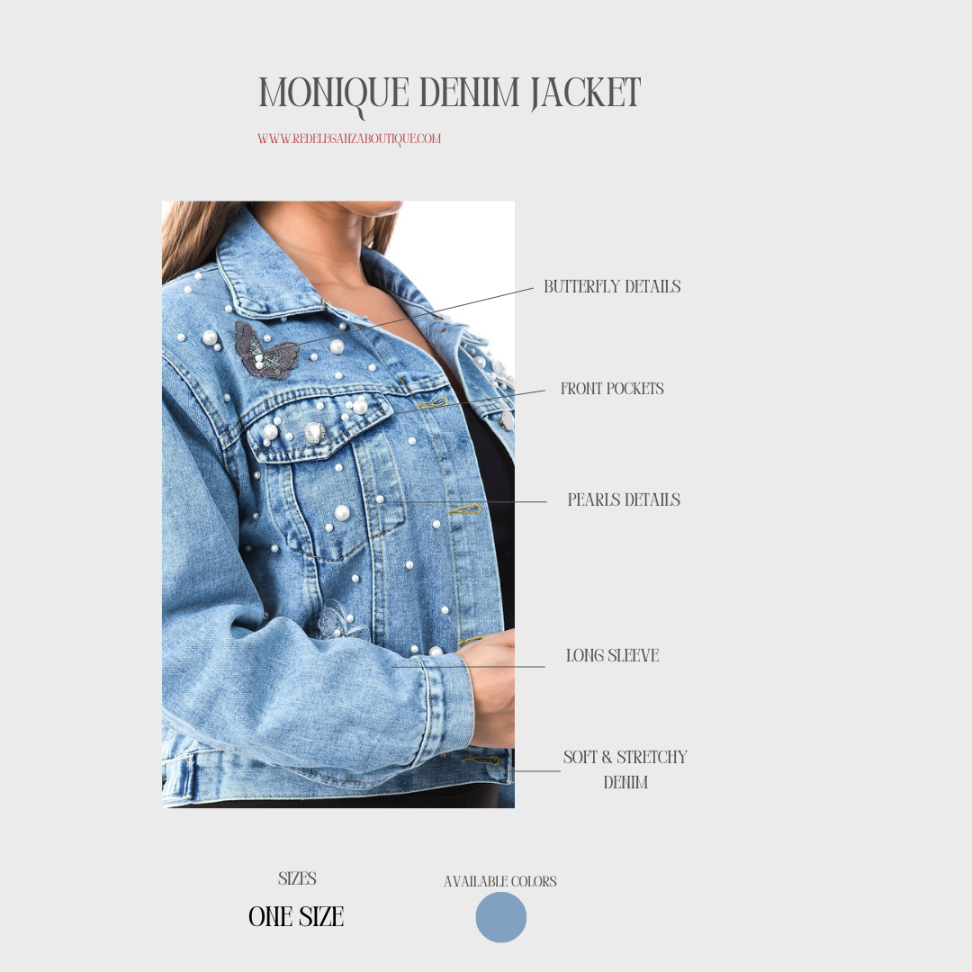 MONIQUE PEARL DENIM JACKET