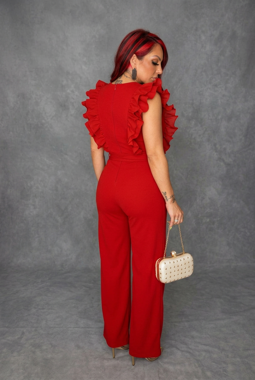 Francesca Red Statement Jumpsuit