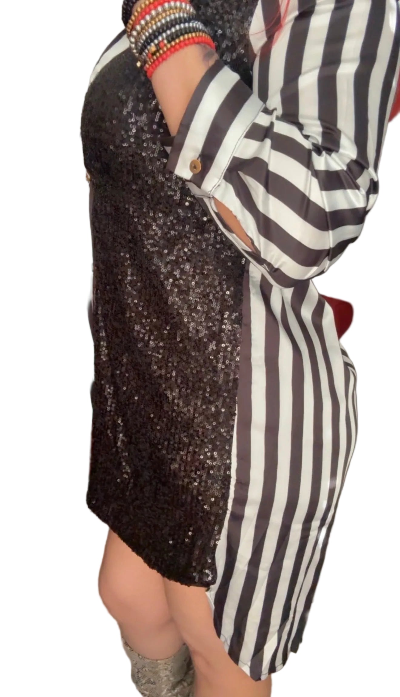 DANIELA SLEEK STRIPED SHIRT DRESS