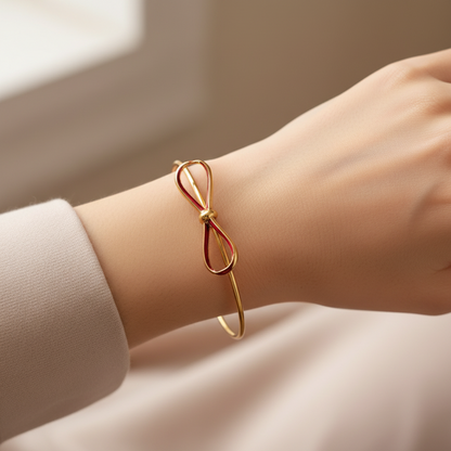 Bow gold-tone and silver Bracelet