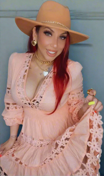 AMELIA PEACH DRESS (FINAL SALE)