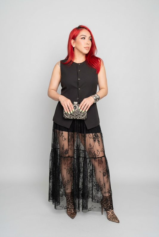 MILANO BLACK LACE SKIRT