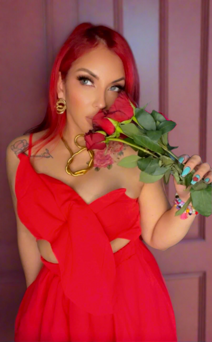 LISETTE RED MAXI DRESS