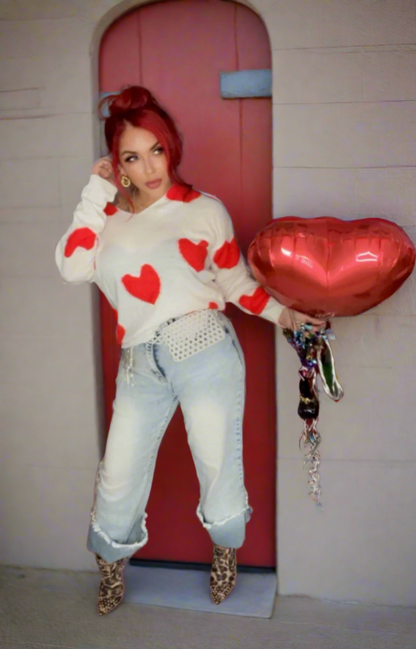 ROXANA HEART SWEATER