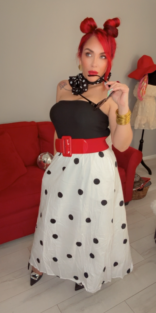 BRIGITTE POLKA DOT DRESS