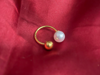 PEARL BALL GOLD RING