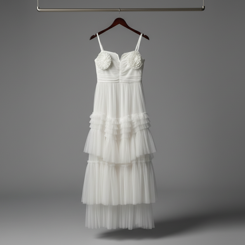 ROSIE WHITE MESH DRESS
