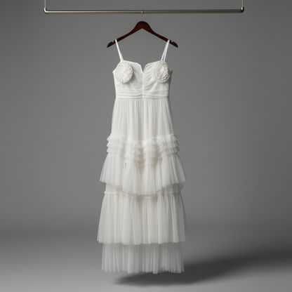 ROSIE WHITE MESH DRESS