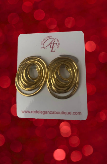 SWIRL GOLD EARRINGS