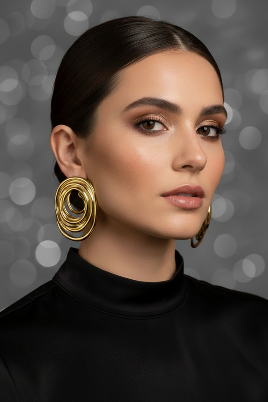Swirl Gold-Tone Earrings