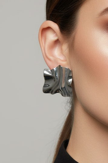 Square silver Earrings