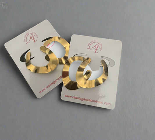 DISTORTION GOLD EARRINGS