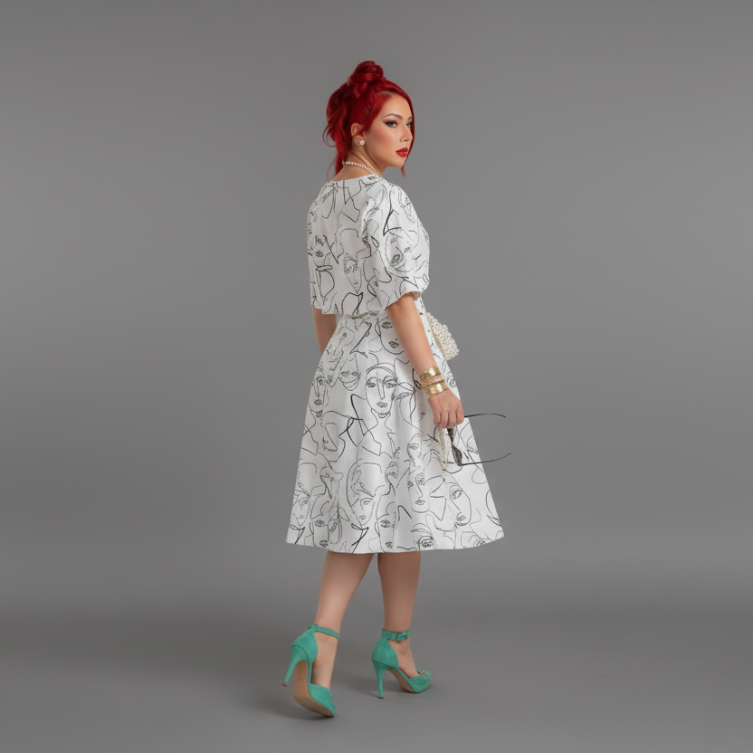 THE ELISE ABSTRACT SKIRT SET