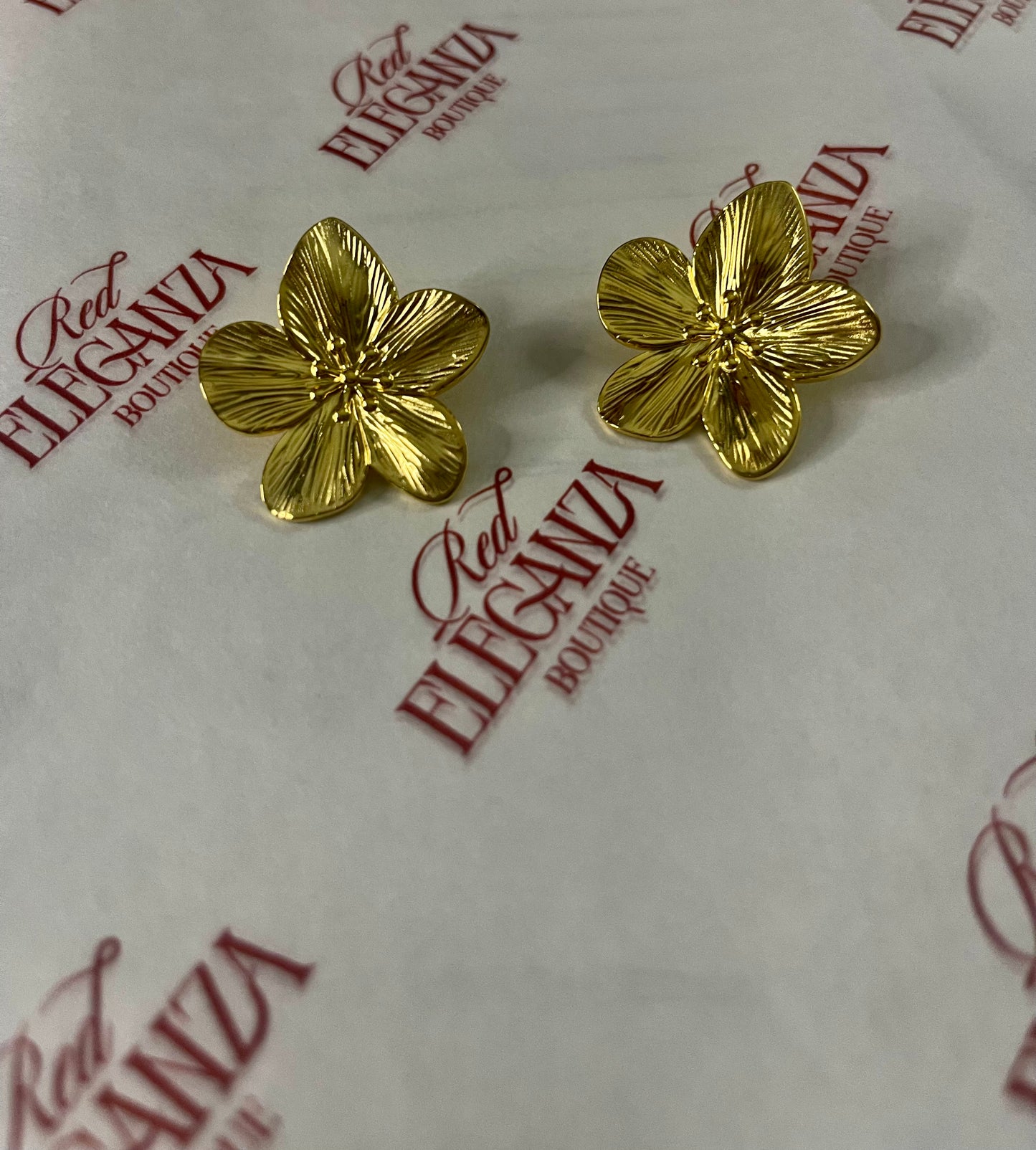 "Bloom baby bloom" flower Gold Earrings