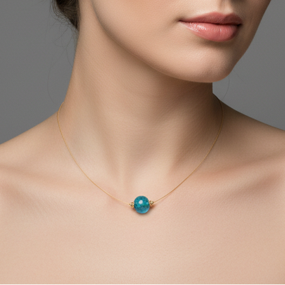 Faviola single bead Minimal Necklace