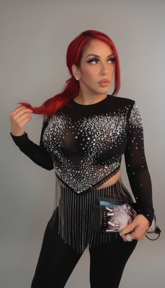 HER GLAM RHINESTONE TOP