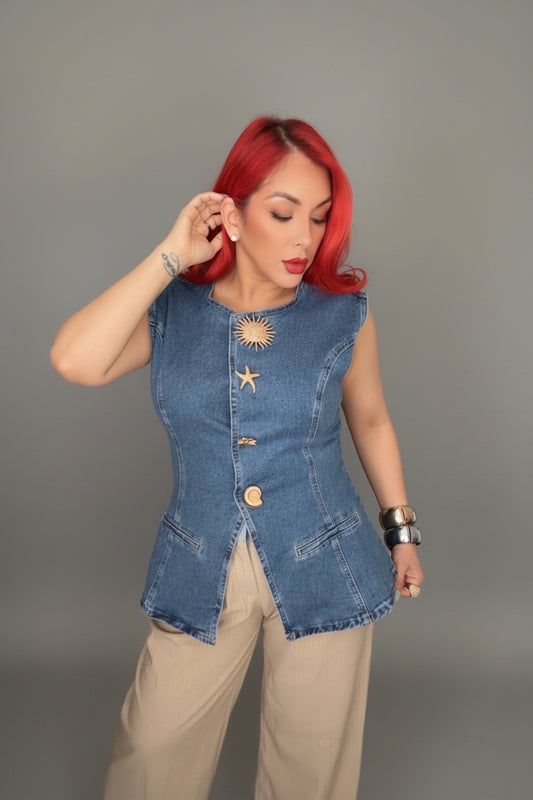 Ava Denim Vest