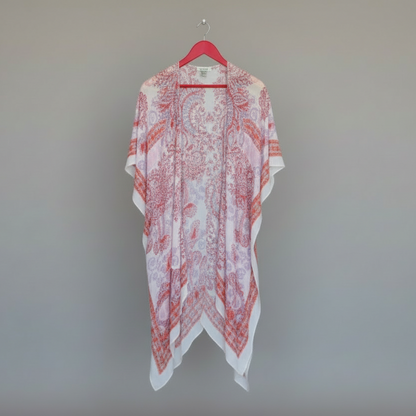 BLISSFUL KIMONO (RED & BROWN)