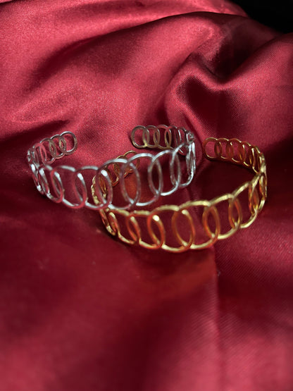 OVAL BANGLE (SILVER/GOLD