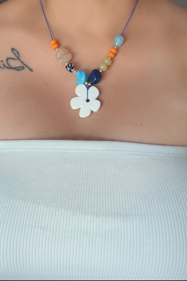 Beach Charm Statement Necklace