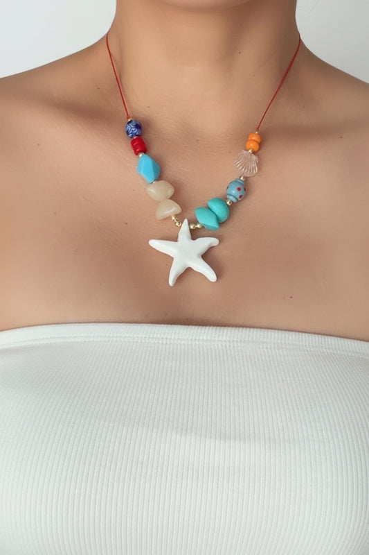 Beach Charm Statement Necklace