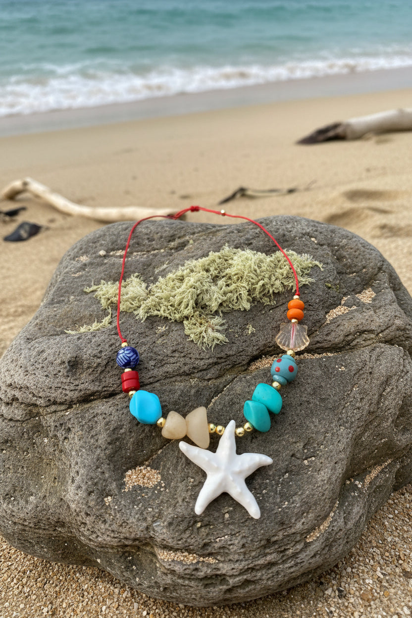 Beach Charm Statement Necklace