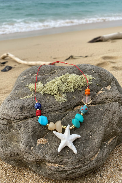 Beach Charm Statement Necklace