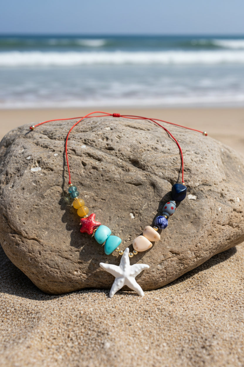 Beach Charm Statement Necklace