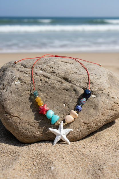 Beach Charm Statement Necklace
