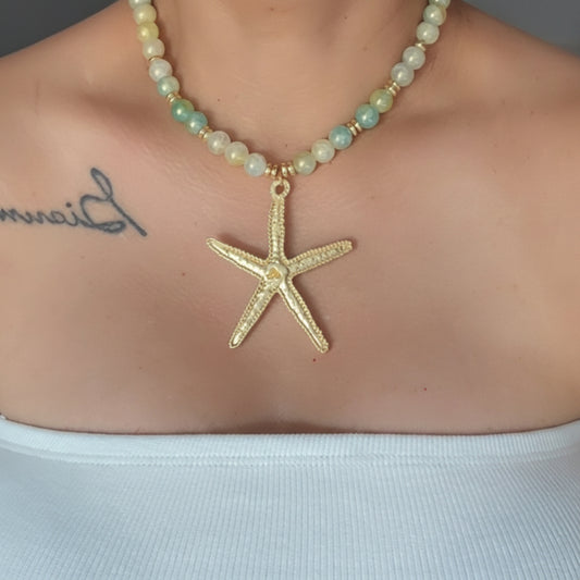 Beaded Starfish Necklace
