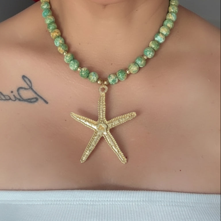 Beaded Starfish Necklace